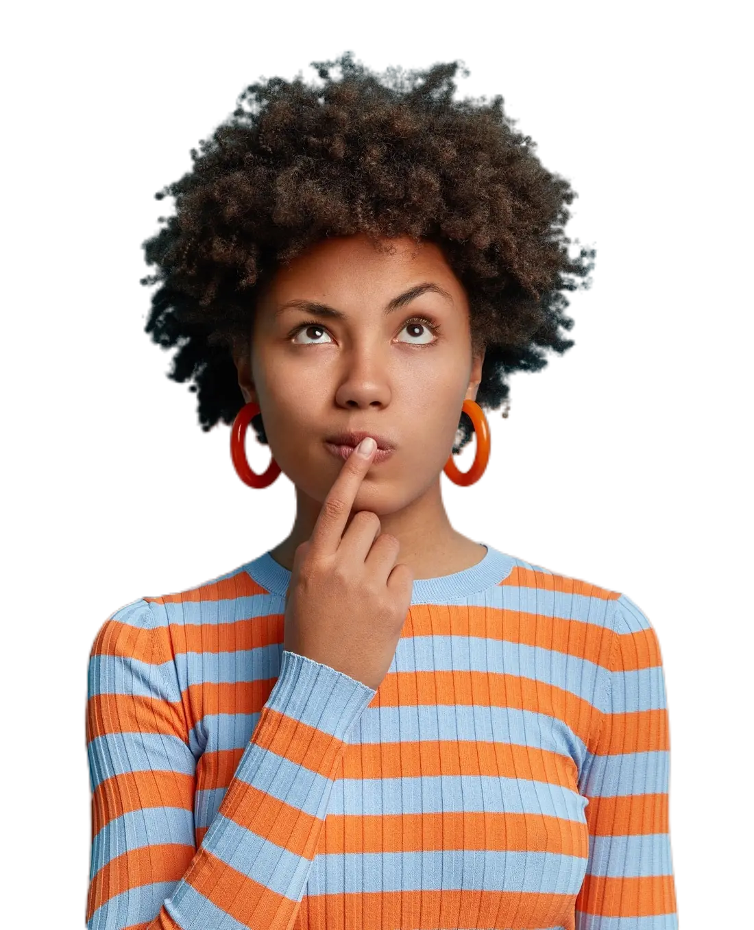 Woman thinking about FAQs