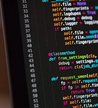 snippet of code on a computer screen
