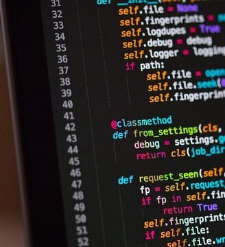 snippet of code on a computer screen