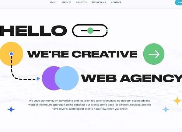 snapshot of an agency website