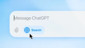 the search bar for searchgpt new feature from open ai